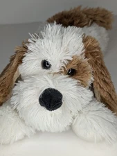 Rare Boyds Bear Friends Dog Plush Brown & White Floppy Puppy Patches 15"