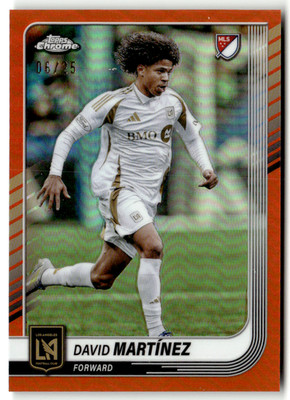 2025 Topps Chrome MLS No. 75 David Martinez Orange Refractor 6/25