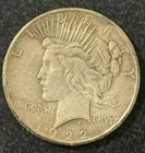 1922 Peace Silver Dollar US Coin Philadelphia .900 Silver
