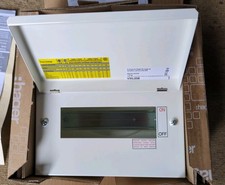 Hager 8 Way Metal Consumer Unit Din Rail Enclosure VML008