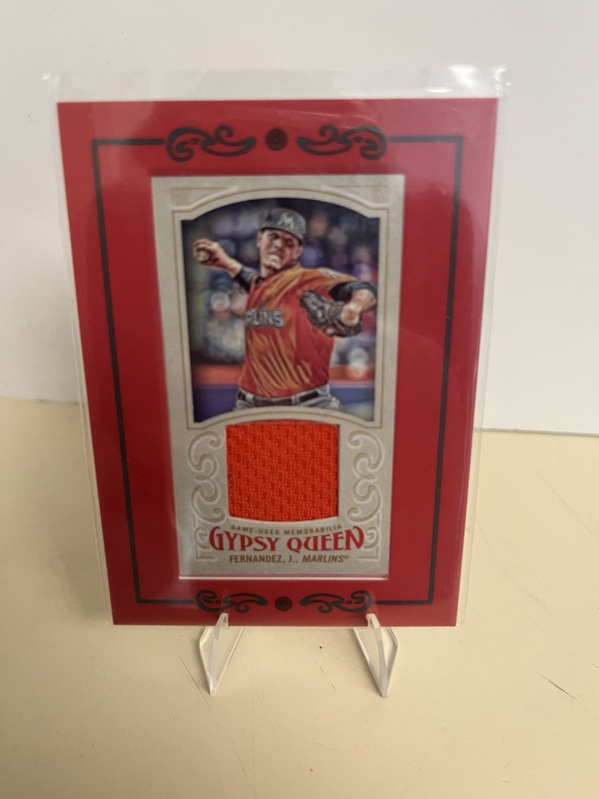 2016 Topps Gypsy Queen - Mini Relics Jose Fernandez #GMR-JF Gold /50 (MEM)
