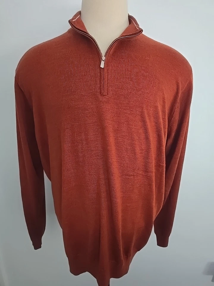 PETER MILLAR CROWN CIDER NEW MEN'S HALF ZIP SWEATER SIZE XXL - Image 3 of 4