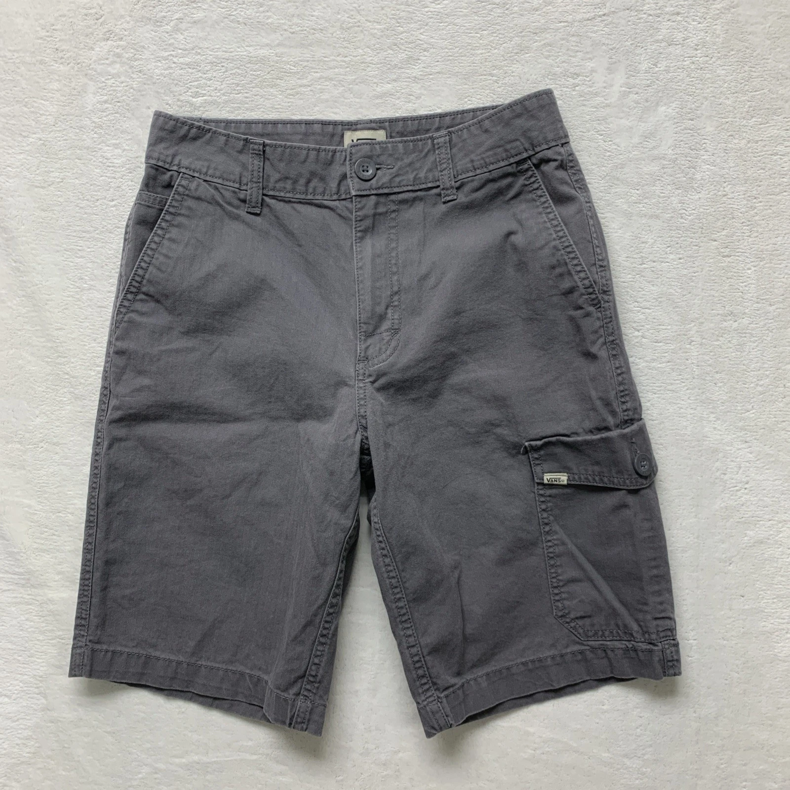 VANS Off The Wall Cargo Shorts Mens Size 28 Gray 6 Pocket Camping Hiking Fishing