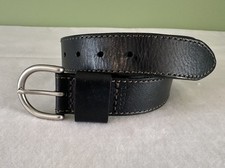 VTG Fossil Dark Brown Leather Belt Size M BT4185001 Pebbled Preppy Everyday