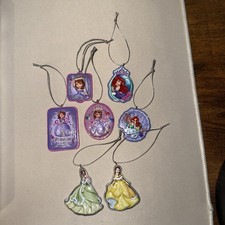 Disney Princesses 7PC Christmas Tree Ornament Set 2 inch