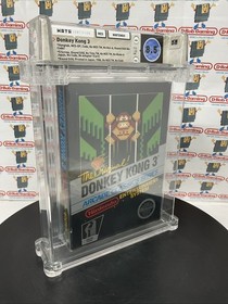 Donkey Kong 3 Arcade Classics Nintendo NES CIB Hangtab VGA WATA CGC Black Box DK
