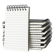 12 Pack Pocket Notebooks, 3x5 inch Small Notepads, Mini 12-Pack 3"x5" Black
