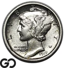 1918-S Mercury Dime Better Date AU++ Early San Francisco Issue