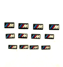 12 Pcs Rectangular Epoxy Emblem Sticker For Bmw M Performance 4pcs X 3 Size