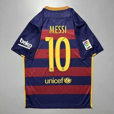 BARCELONA NIKE 2015/2016 FOOTBALL HOME JERSEY #10 MESSI SIZE “M
