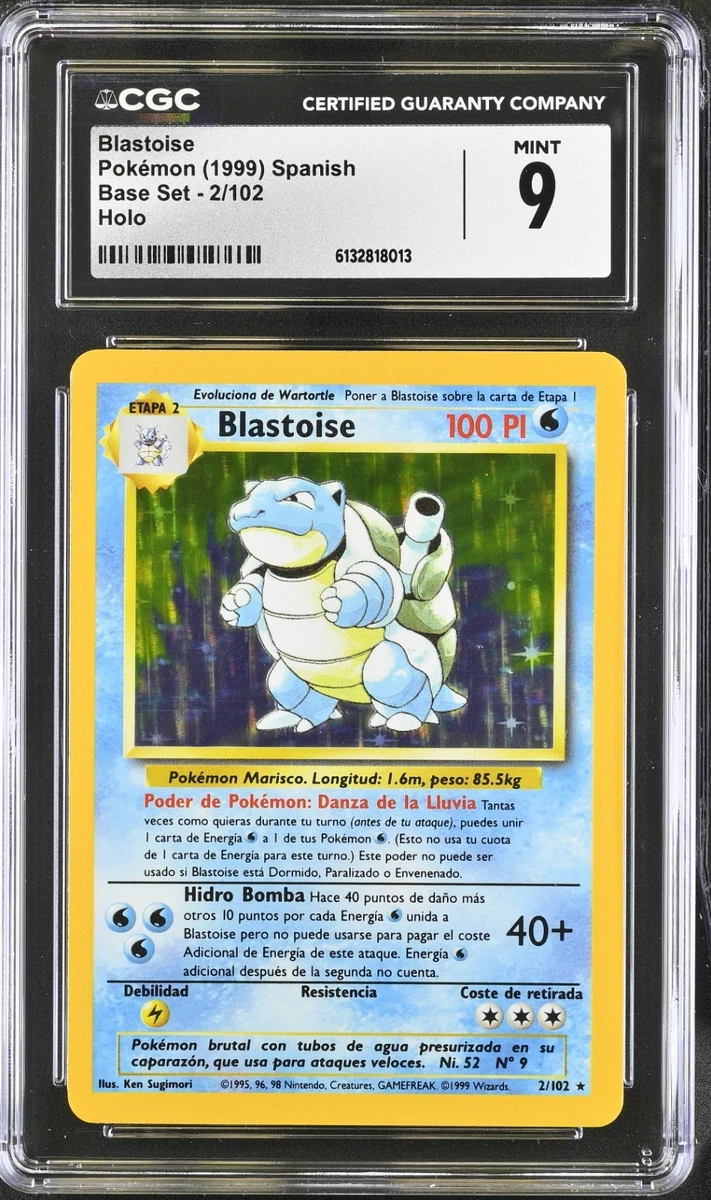 Pokémon TCG Base Set Blastoise Grade 9 Individual Collectible Card
