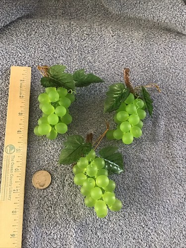 Ramo de uva vintage árbol de Navidad adorno vino decoración MCM verde uvas fruta - Imagen 7 de 13