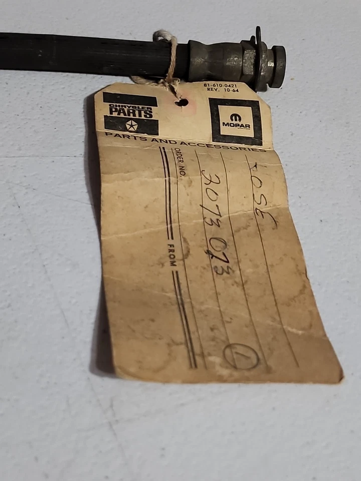 Manguera de freno delantera Plymouth Valiant Barracuda 1960-1966 nuevo de colección OEM MOPAR # 2073023 OE Foto 3 de 4