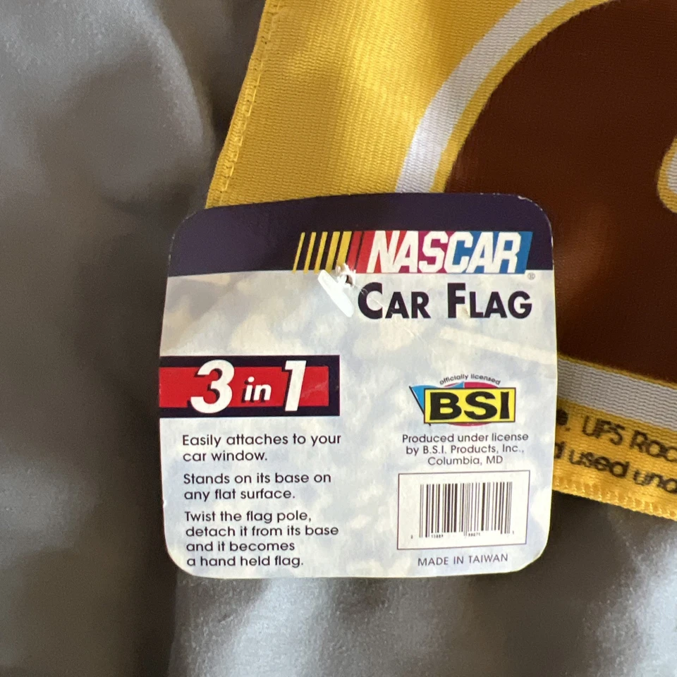 Banderas de ventana de coche - NASCAR 2 lados - 11" X 13" - Dale Jarrett Foto 2 de 4