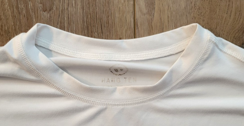 Camisa de manga larga Hang Ten para hombre grande blanca con rayas grises UPF 50+ sol - Imagen 3 de 7