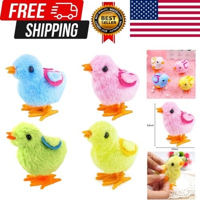 Chick Bunny Wind up Toys for Kids, 4 PCS Clockwork Novelty Jumping Hopping Toy f