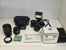 Vintage Minolta 7000 Film Camera Bundle / Flash / Filter / Lens / Tested Works