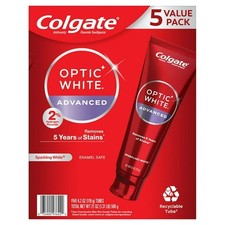 Colgate Optic White Advanced Teeth Whitening Sparkling White Toothpaste, 4.2 oz.