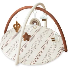 Baby Gym Mat Infant Activity Gym Mudcloth Baby Activity Center with Play Mat  