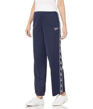 Reebok Womens Classic Vector Tape Athletic Sweatpants, Blue, Small