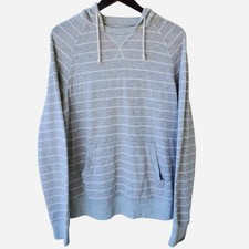 Trademark Brooklyn Cloth Mfg. Co. Light Gray Striped Pullover Hoodie Size L