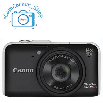 Canon PowerShot SX230 HS 12.1MP Digital Camera 14x Optical Zoom GPS Auto Focus