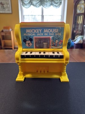 Disney Mickey Mouse Musical JACK IN THE BOX Piano Kohner Bros. Working Vtg. 1973