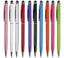 10 Pack Stylus Pens for Touch Screens - Universal 2 in 1 Stylus Black Ink Pen