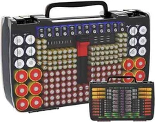 Battery Organizer Storage Holder Box Case with Tester- 269 Batteries Double-Side