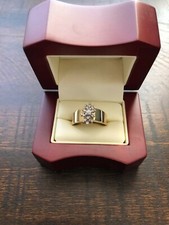 14kt Two-Tone Yellow and White Gold 1/2 Carat Women's Diamond Ring Size 6.5 New