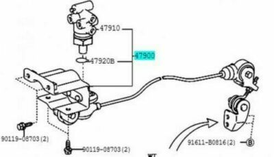47900-25210 TOYOTA Load Sensing Valve ASSY & Spring Genuine Parts