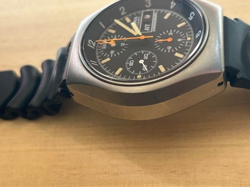 Tutima Military Chronograph Automatic Day Date Steel Black Dial Men's Watch