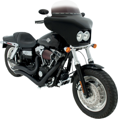 Memphis Shades Black Paintable Batwing Fairing 08-17 Harley DYNA FXDF Fat Bob - Photo 3 sur 5