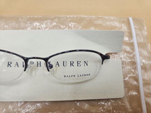 New Ralph Lauren RL1443 0RR6 Half Rim Eyeglass Frames Purple Tortoise 51-18-130 - Picture 4 of 10