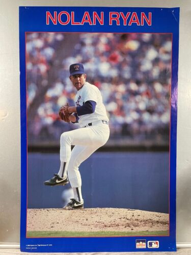 Nolan Ryan Starline Poster 1989 Texas Rangers MLB Vintage 34" x 22" - Picture 2 of 12