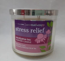 Bath & Body Works ~ Stress Relief Eucalyptus Tea ~ Candle 3 Wick 14.5 oz
