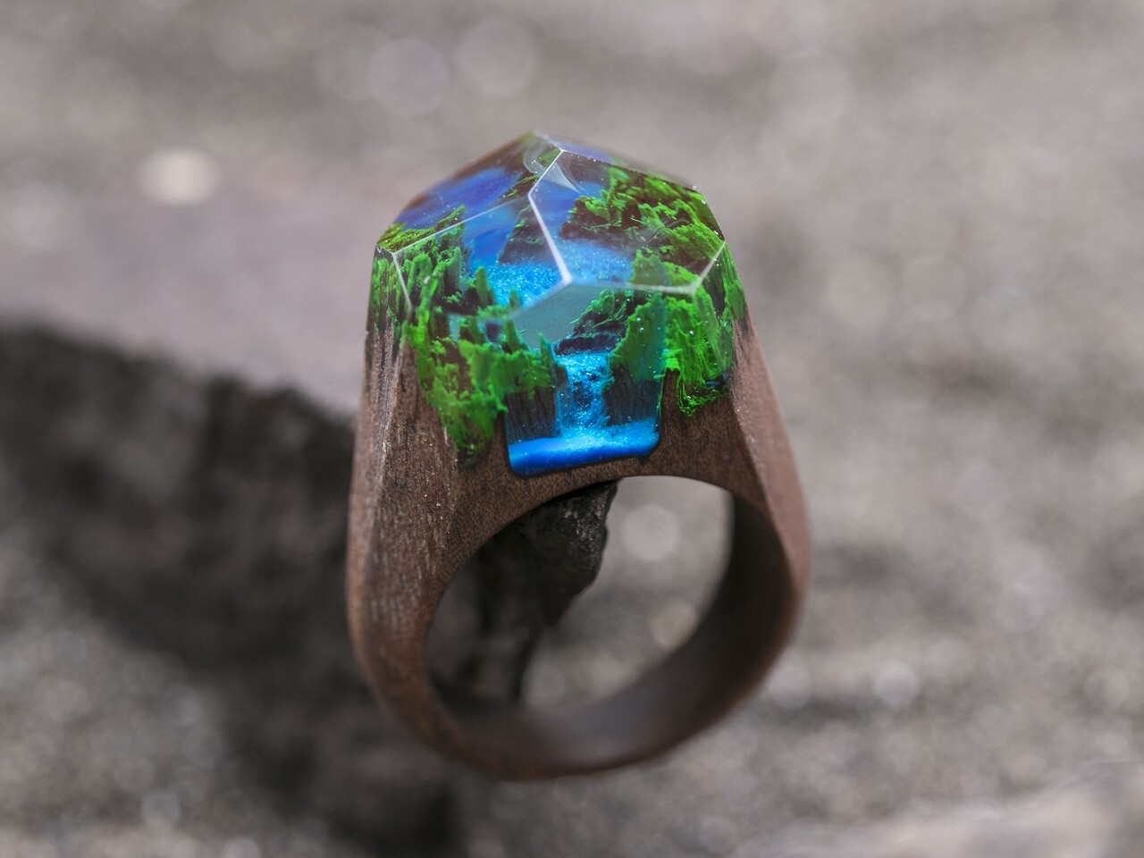 Anillo de de madera Niágara otoño secreto hecho a mano joyería de madera anillos mujeres | eBay