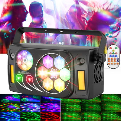 RGBW Laser Projektor DMX Bühnenlicht Strobe Beam Show Lichteffekt Weihnachten