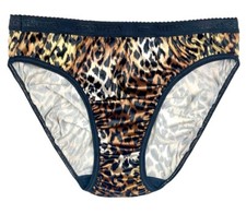 Satin Panty Signature Waistband Leopard Print S