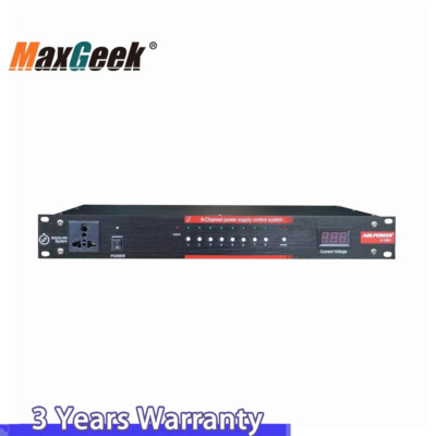 V-1089 Power Sequencer Controller 9-CH Control System w/ RS232&Screen 110V/220V