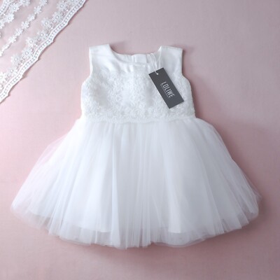 Tüll Festkleid Taufkleid  Mädchenkleid Babykleid BM39