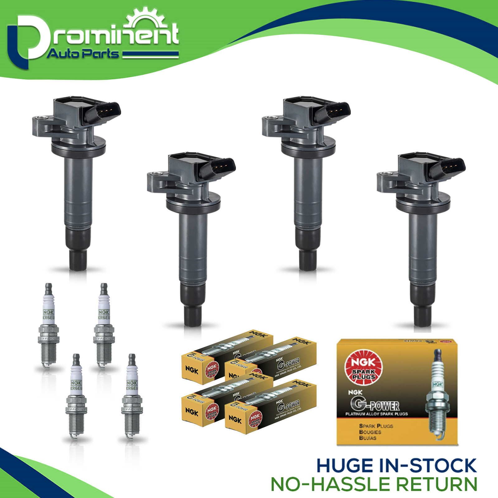 4 Ignition Coil  4 NGK Platinum Spark Plug for Chevrolet Prizm 1999-2002 1.8L
