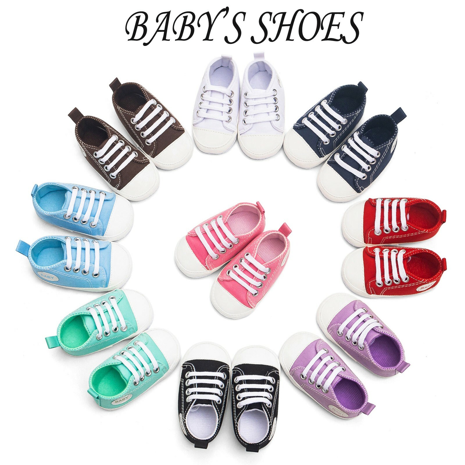 PONY Sneakers bambino bambino ragazzo ragazza 9 colori suola morbida culla interno neonato 0 18M