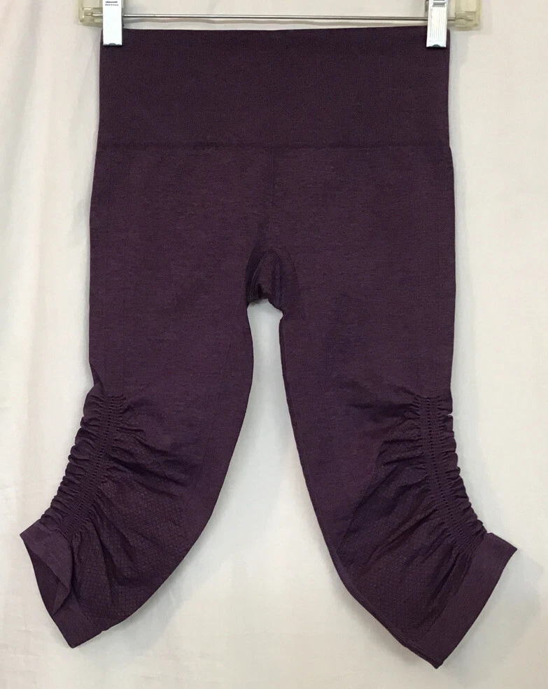 lululemon Short Ruched Leggings Purple Rise 9” Inseam 16” Size X Small