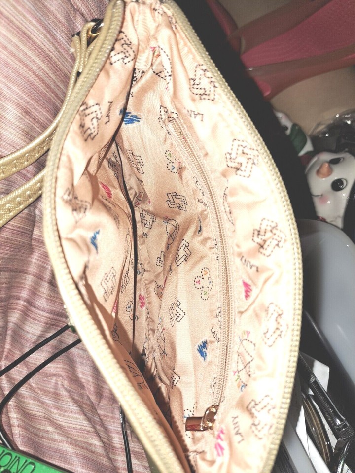 LANY purse/handbag NEW gold clutch eBay