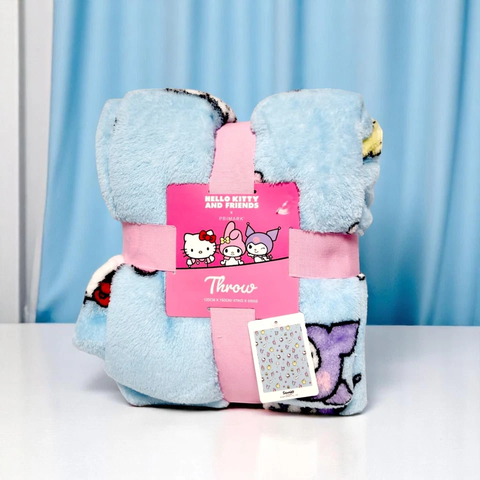 Hello Kitty Sanrio Plush Throw Blanket Soft Cozy Fleece 120x150cm Primark UK - Image 3 of 4