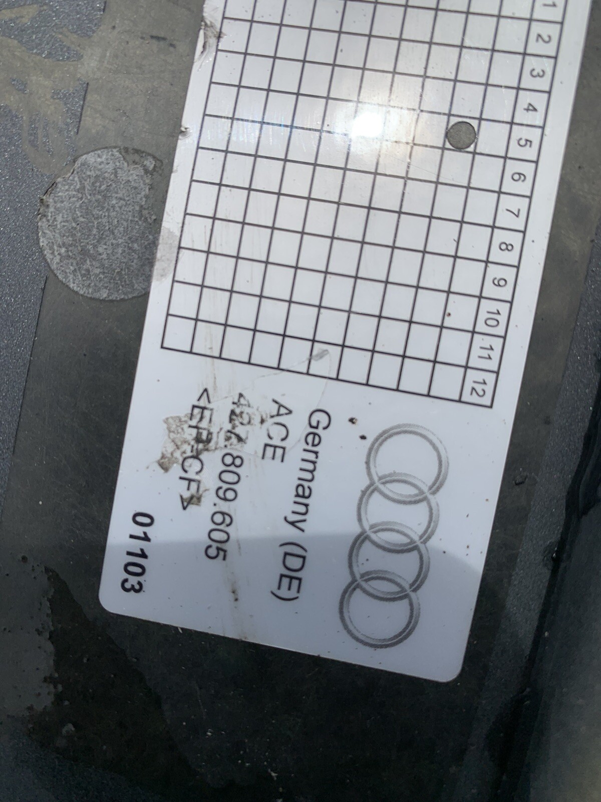 DRIVER SIDE QUARTER PANEL AUDI R8 CONVERTIBLE GEN 1 427 809 605