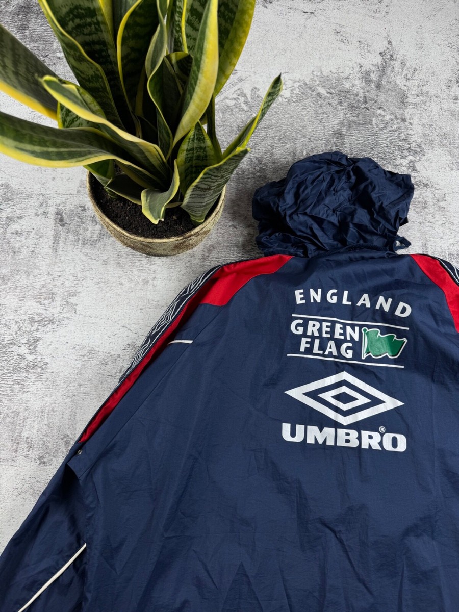 Vintage England 1996 Soccer Football Track Suit Jacket Green Flag