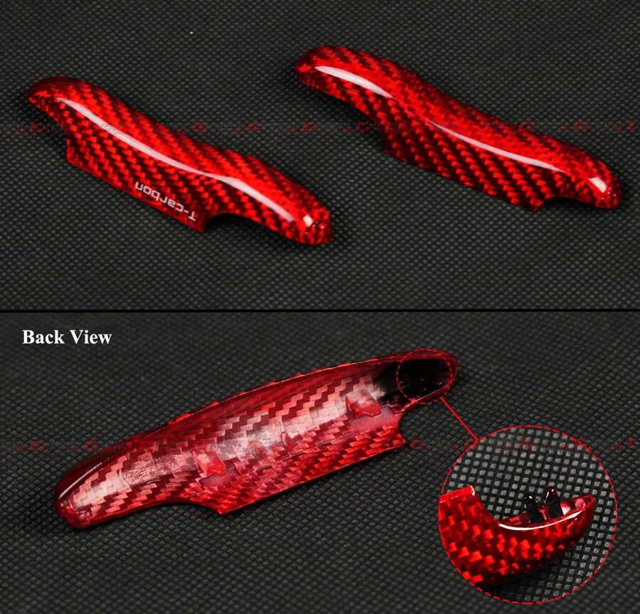REAL RED CARBON FIBER REPLACEMENT KEY FOB REMOTE CASE COVER FOR 17-25 PORSCHE - Image 3 of 4