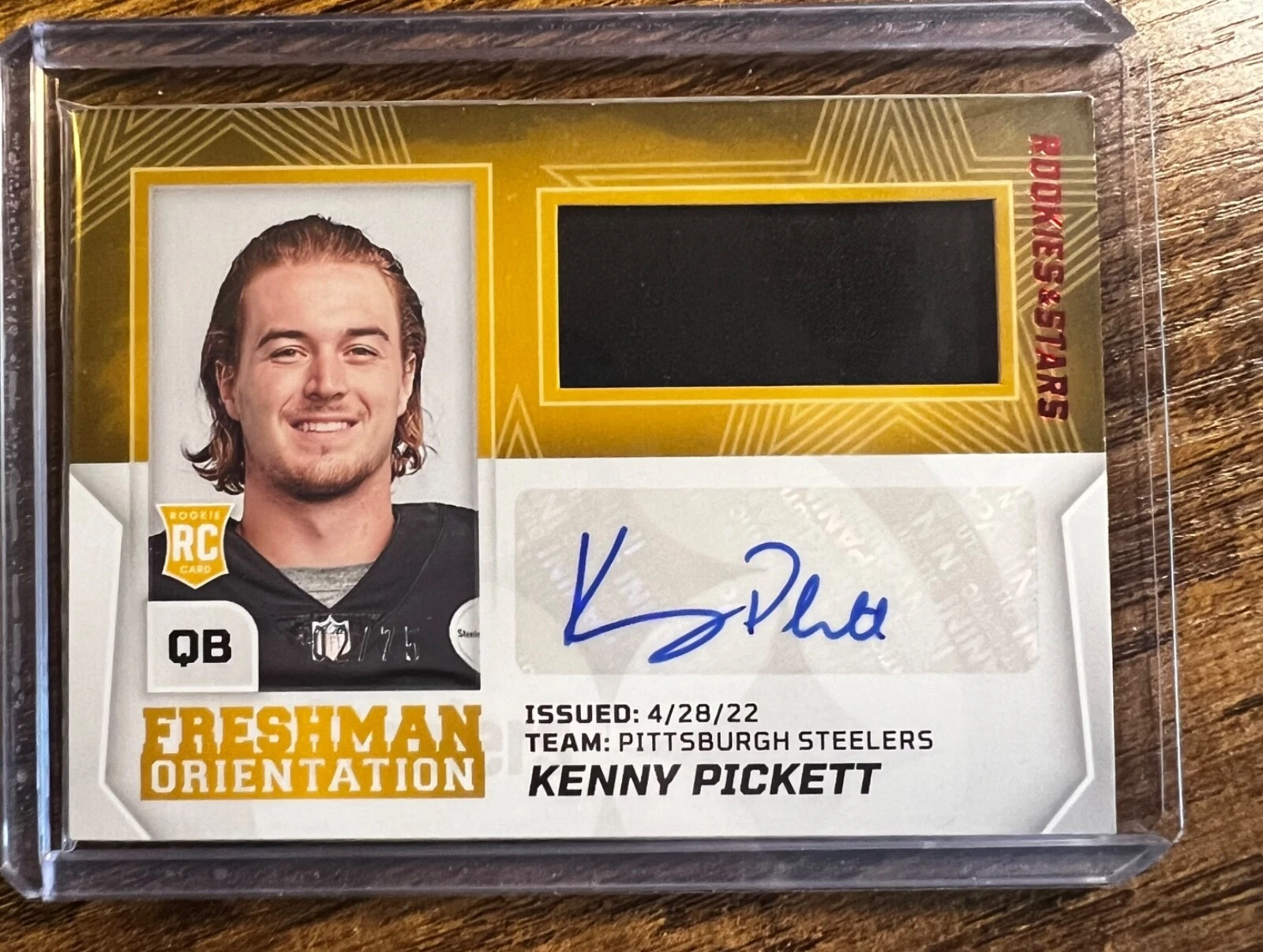 Kenny Pickett Panini Rookies & Stars Freshman Orientation Autograph Relics #FOKP Base